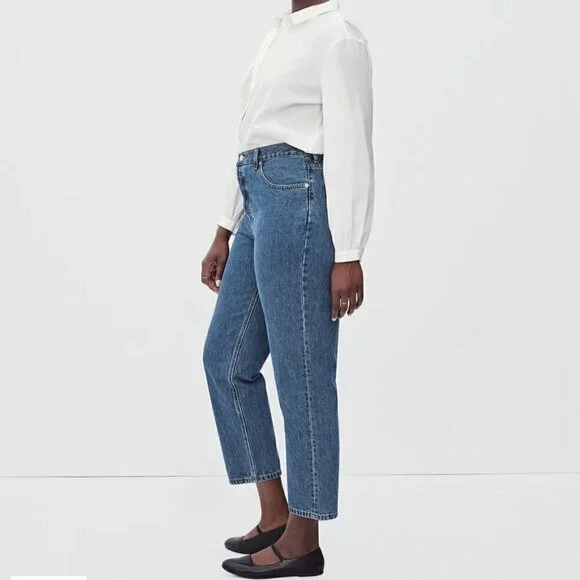 NWT Everlane The 90's Cheeky Straight Jean in Medium Blue - Size 26 - Picture 9 of 11